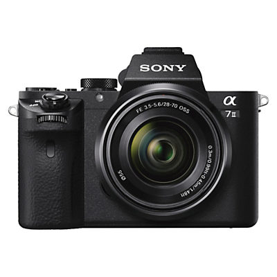 Sony Alpha 7 II Compact System Camera With HD 1080p, 24.3MP, Wi-Fi, NFC, OLED EVF, 5-Axis Image Stabiliser & 3 LCD Screen, 28-70mm Lens Included